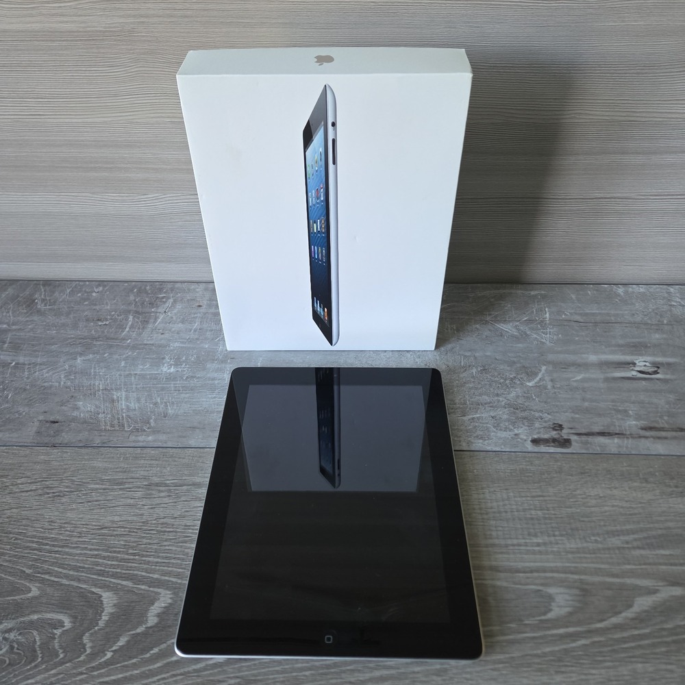 Apple iPad 4th Gen 64GB Wi-Fi Black A1458 Tablet w/ Original Box & Stickers